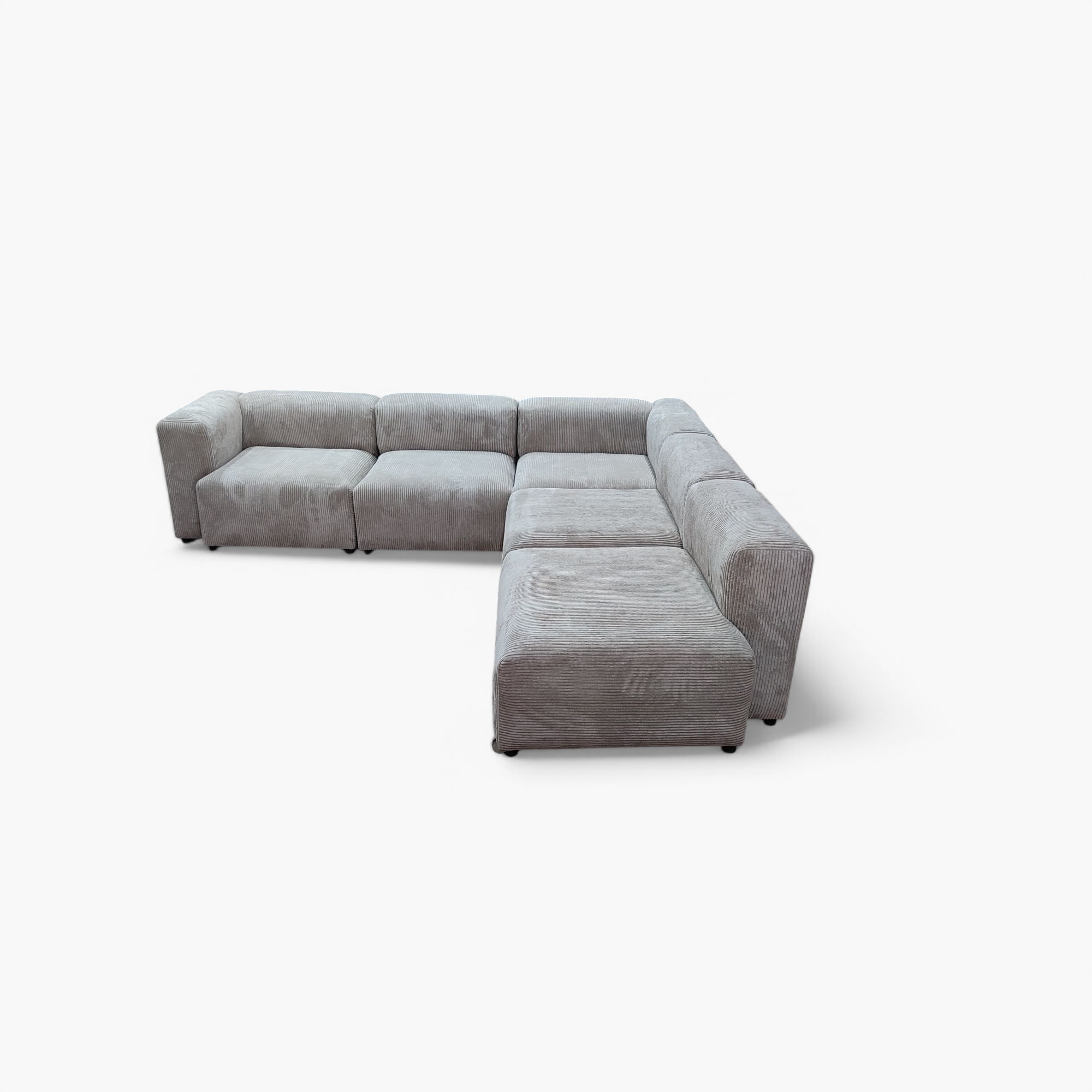 Andrew Modular Sofa | Corduroy L-Shaped Modular Corner Sofa